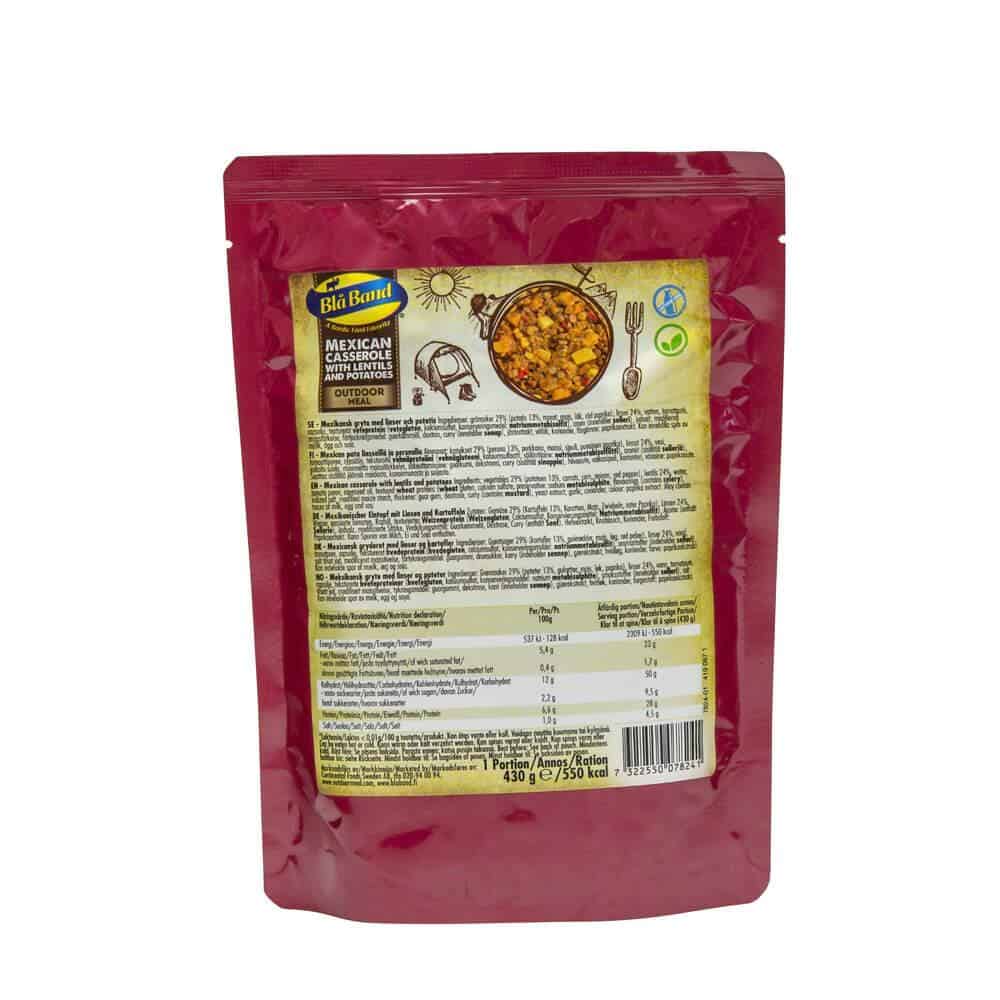 Bla Band Mexican Casserole with Lentil & Potato (Vegan) - Longshot Tactical