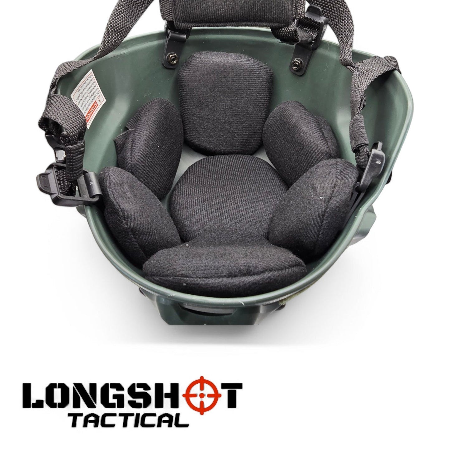 FAST Tactical Helmet for Airsoft, Paintball & SWAT – Adjustable & Padded (Black/Green) - Longshot Tactical