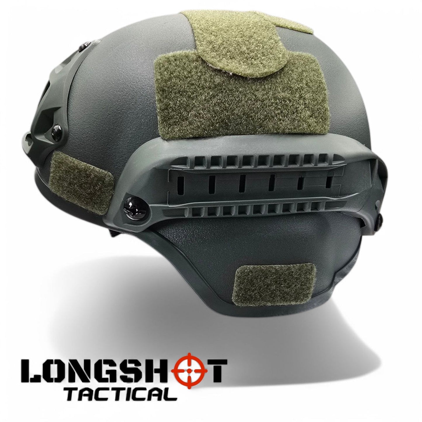 FAST Tactical Helmet for Airsoft, Paintball & SWAT – Adjustable & Padded (Black/Green) - Longshot Tactical