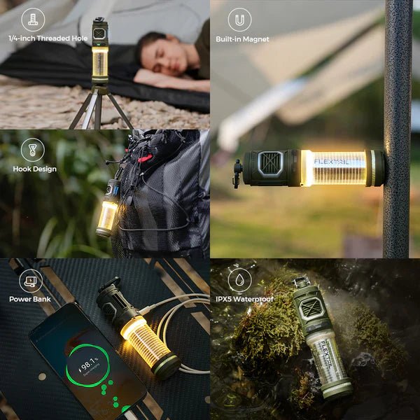 Flextail Tiny Repel 3 - in - 1 Mosquito Repellent Camping Lantern - Longshot Tactical