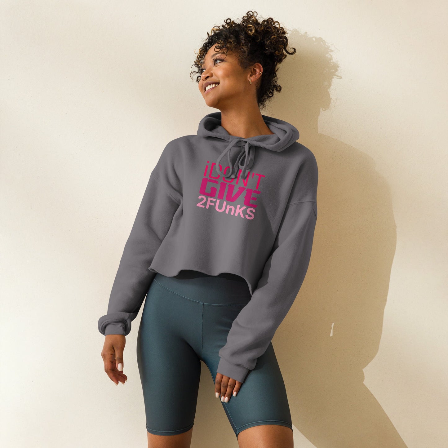 I dont give 2 funks womens Crop Hoodie - various colours - Longshot Tactical