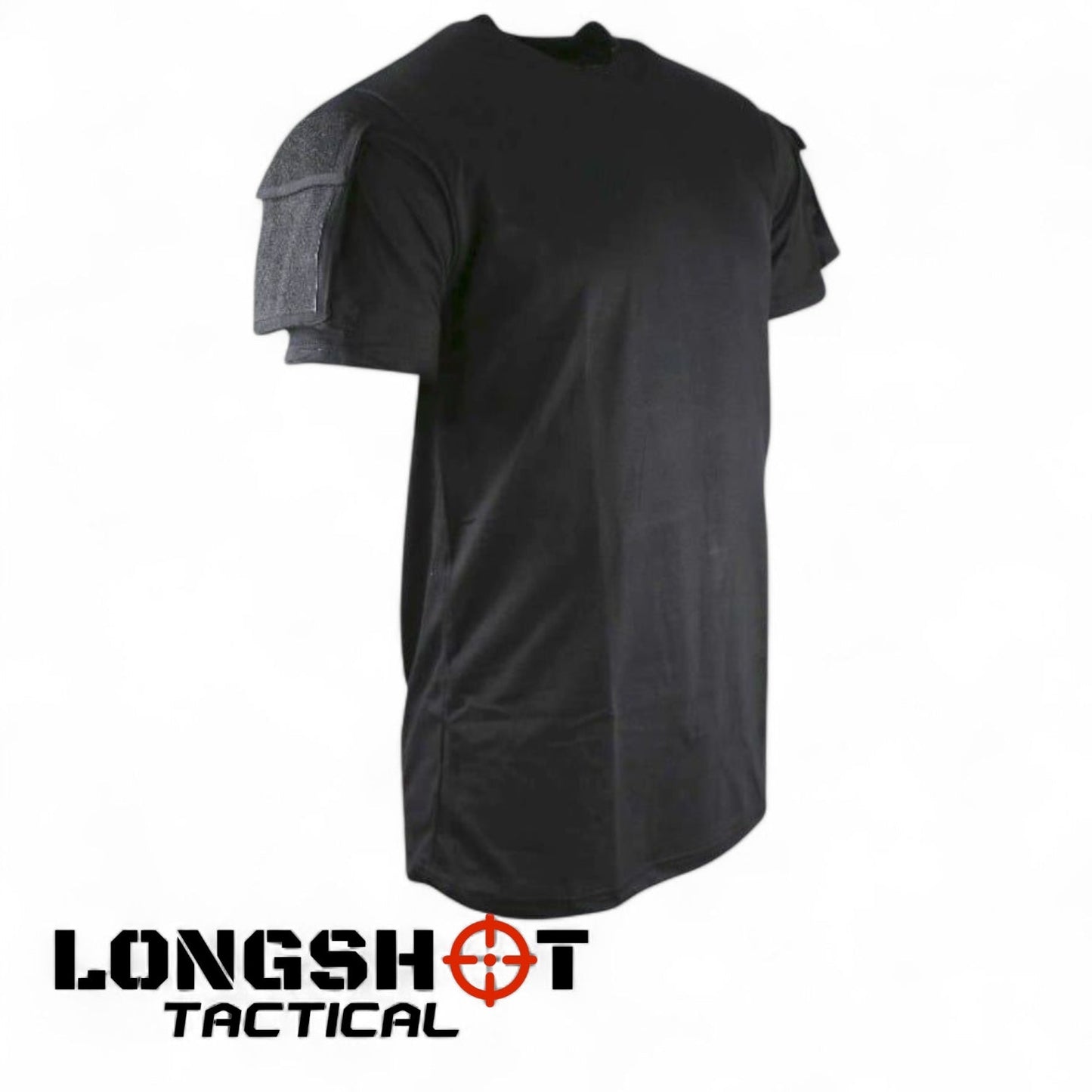 Mens Black Tactical T-Shirt - Longshot Tactical