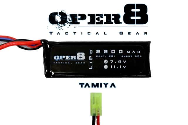 Oper8 7.4v Lipo Block 2200MAH Battery - Longshot Tactical