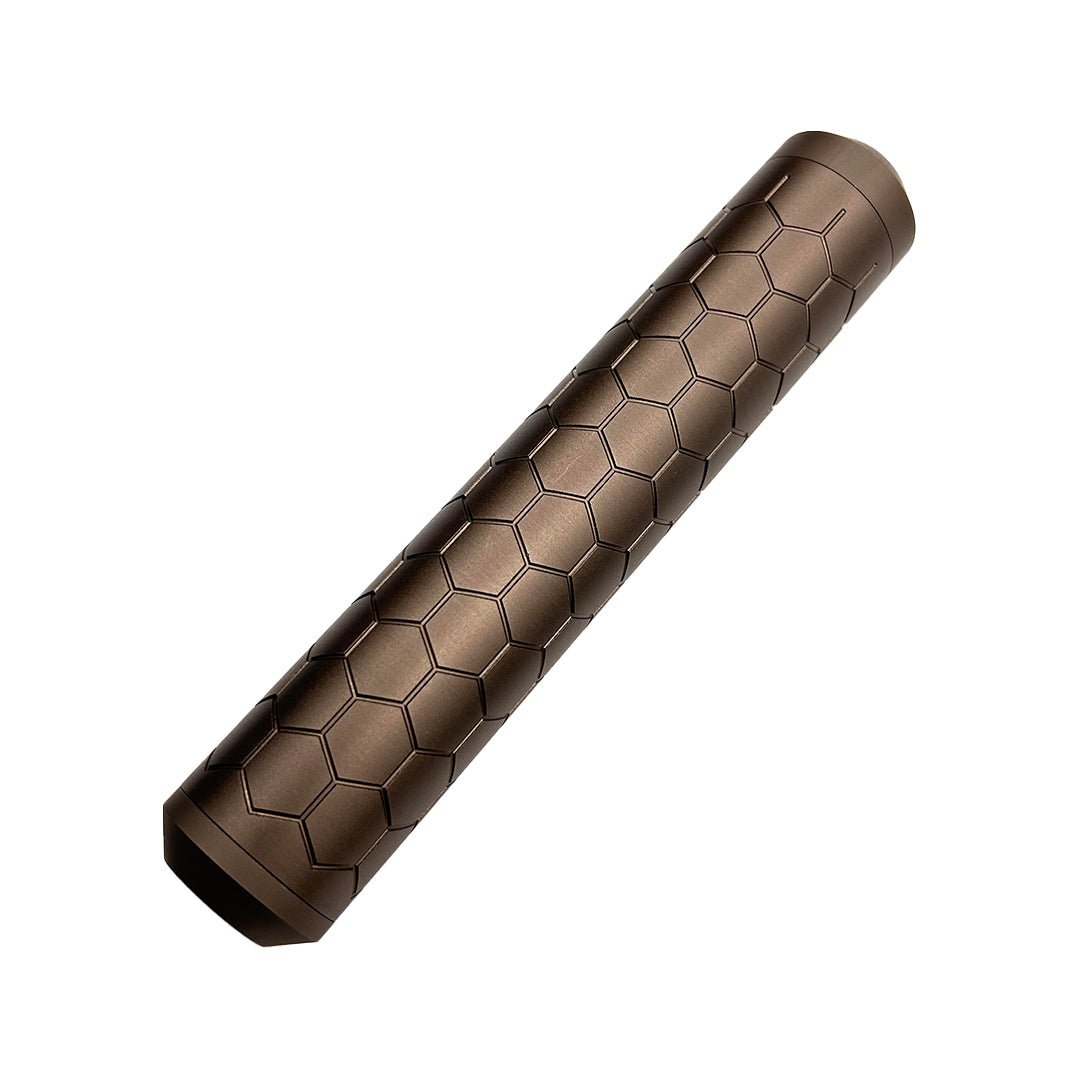 SniperMechanics HEXX Suppressor 14mm CCW Dark Earth - Longshot Tactical
