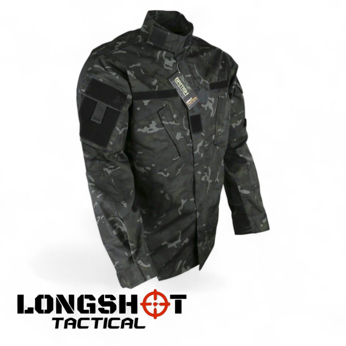 Tactical ACU Shirt – BTP Black Camo - Longshot Tactical