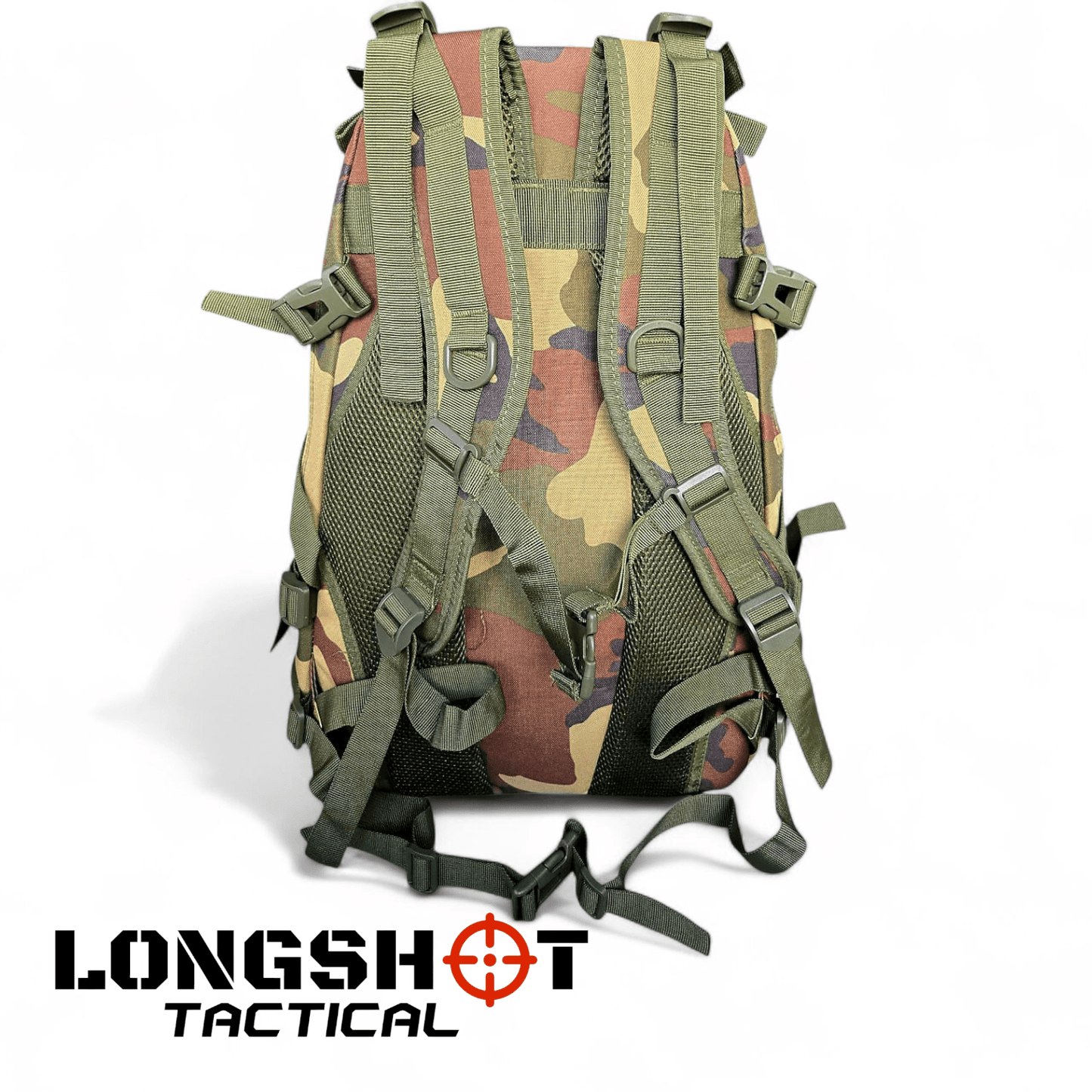 Tactical Backpack Day Pack - Woodland - Longshot Tactical