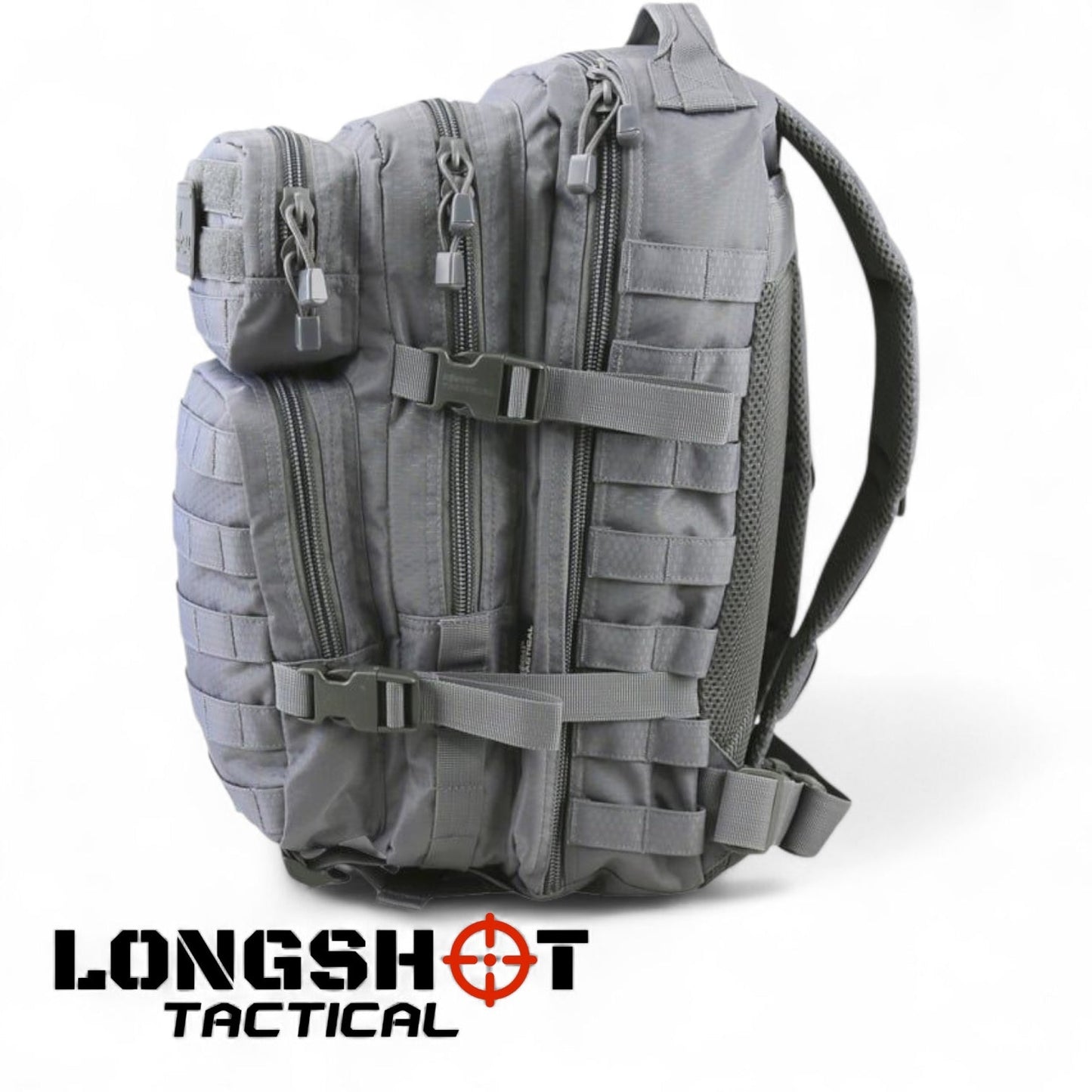 Tactical Backpack Hex – Stop Small Molle Assault Pack - Gun Metal Grey - Longshot Tactical