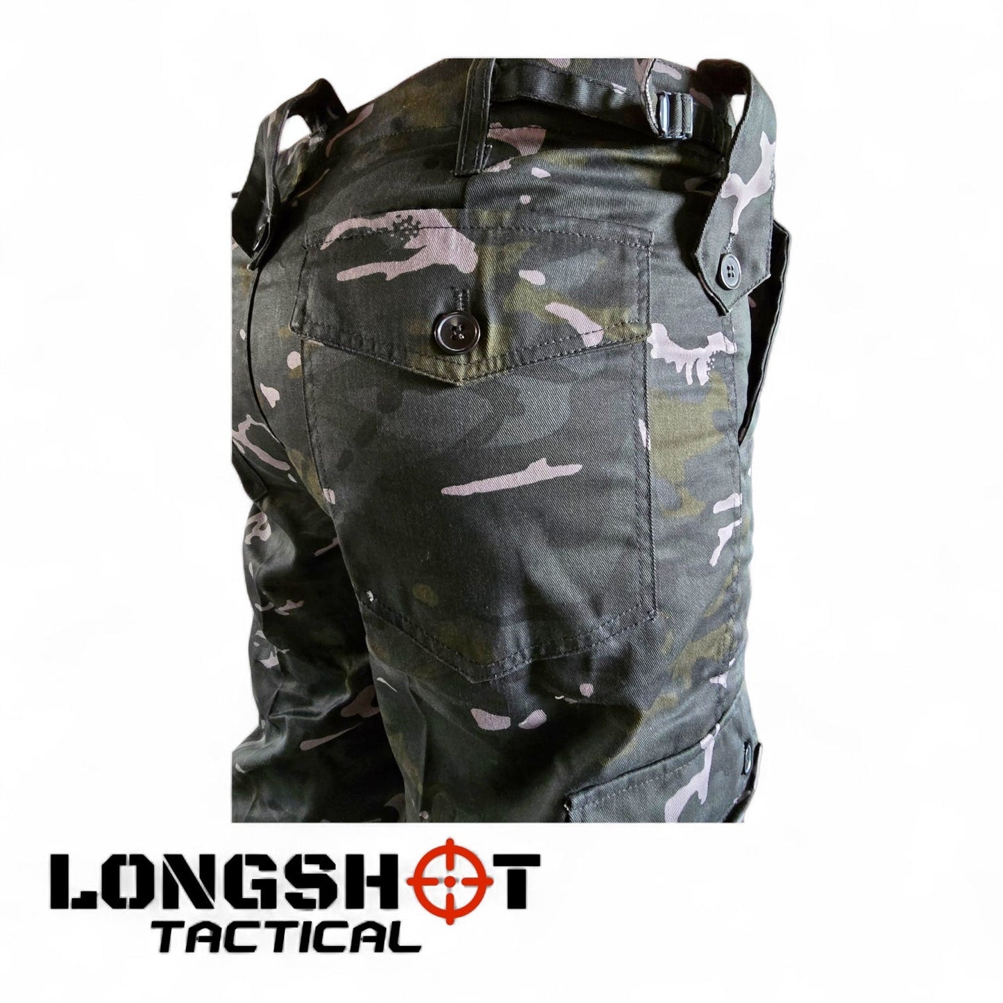 Tactical Combat Trousers – BTP Black Camo - Longshot Tactical