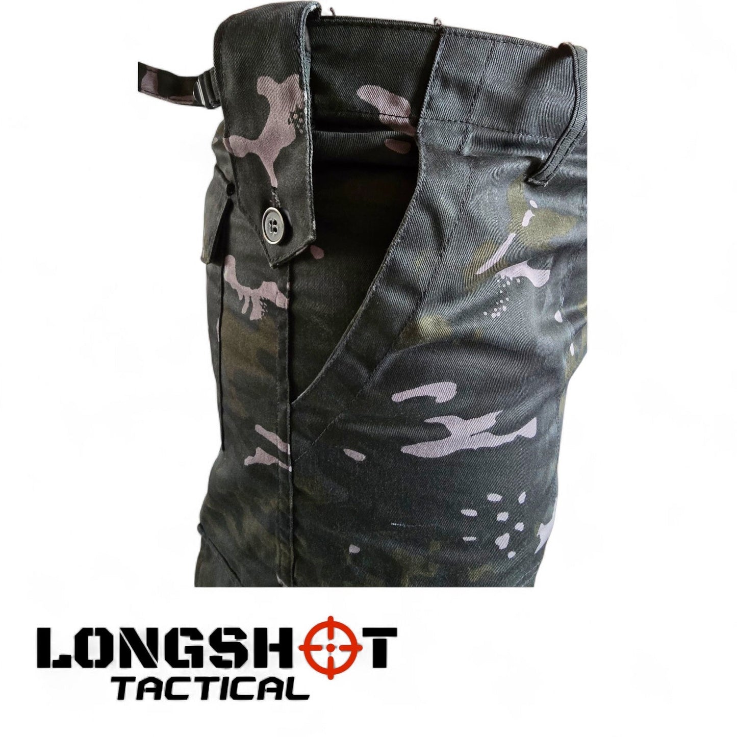 Tactical Combat Trousers – BTP Black Camo - Longshot Tactical