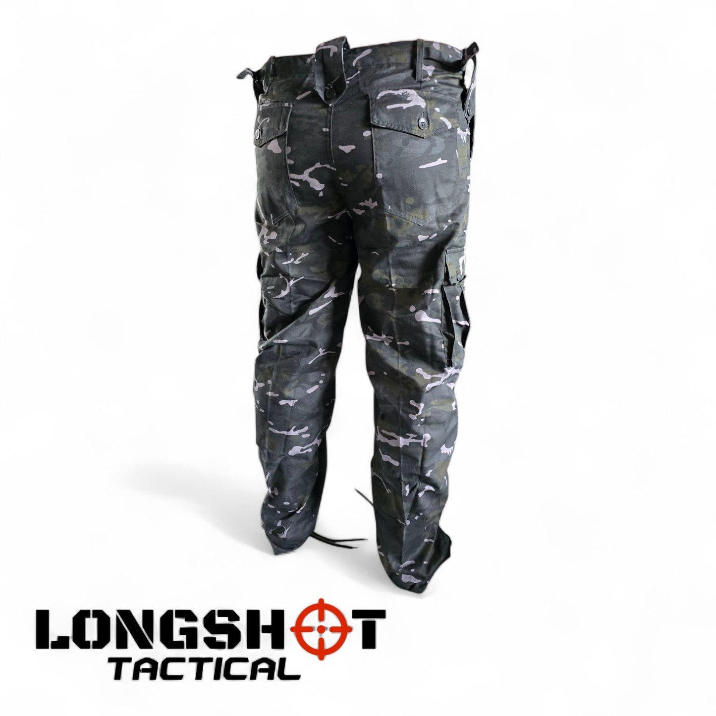 Tactical Combat Trousers – BTP Black Camo - Longshot Tactical