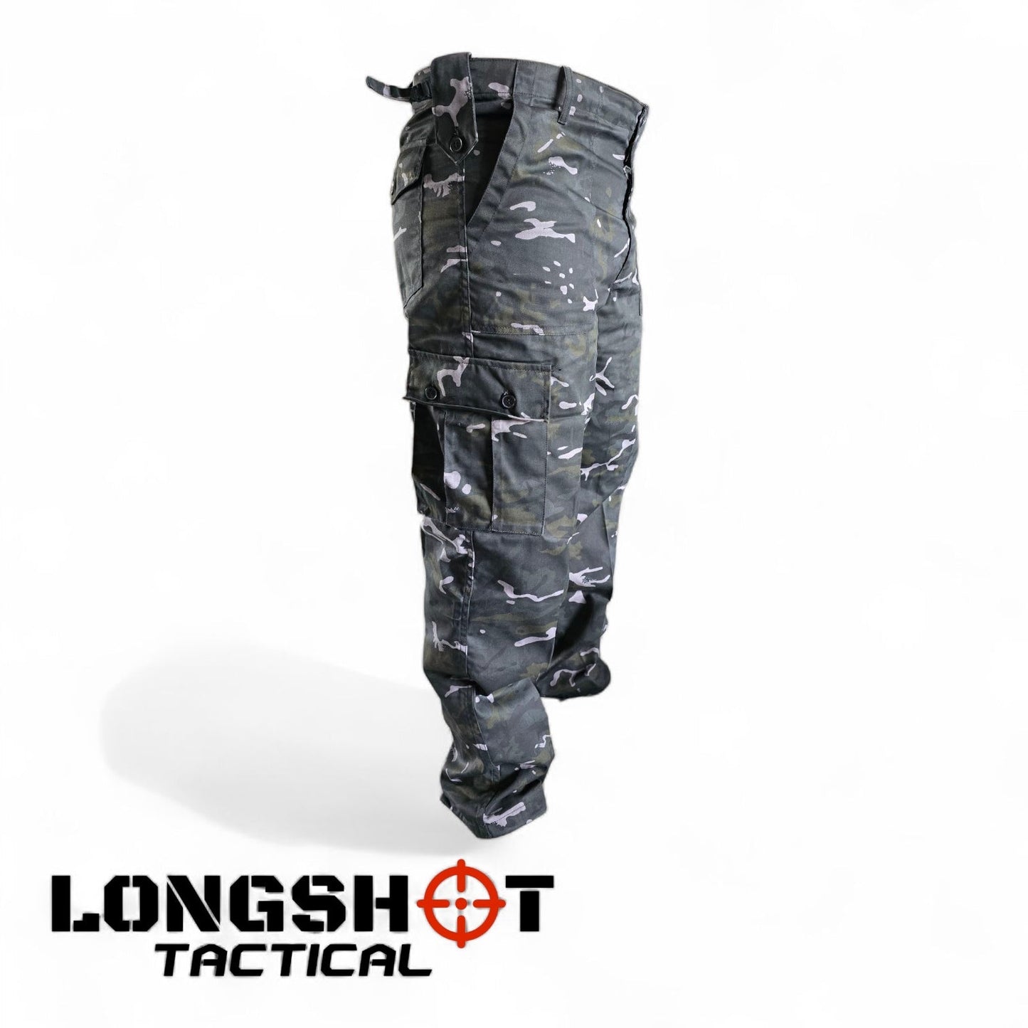 Tactical Combat Trousers – BTP Black Camo - Longshot Tactical