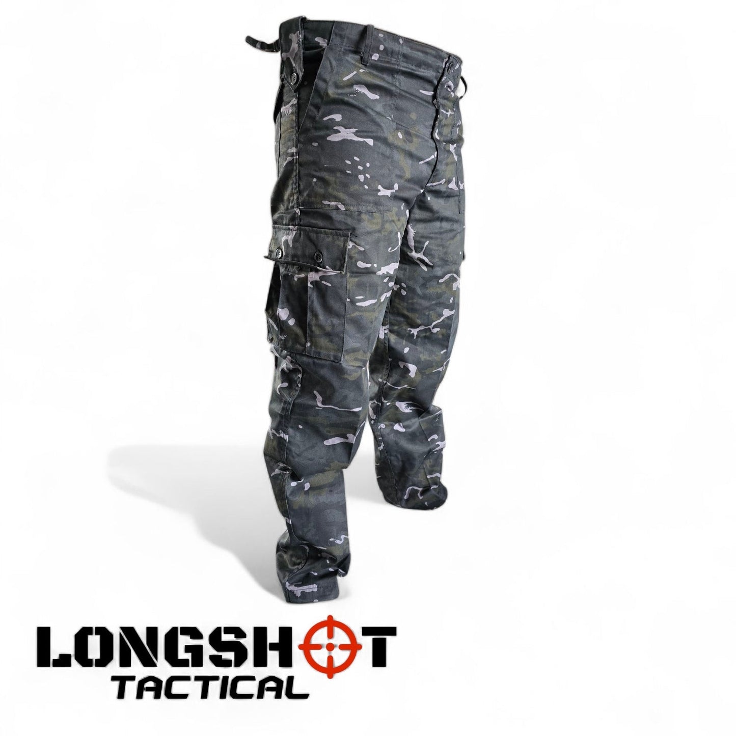Tactical Combat Trousers – BTP Black Camo - Longshot Tactical