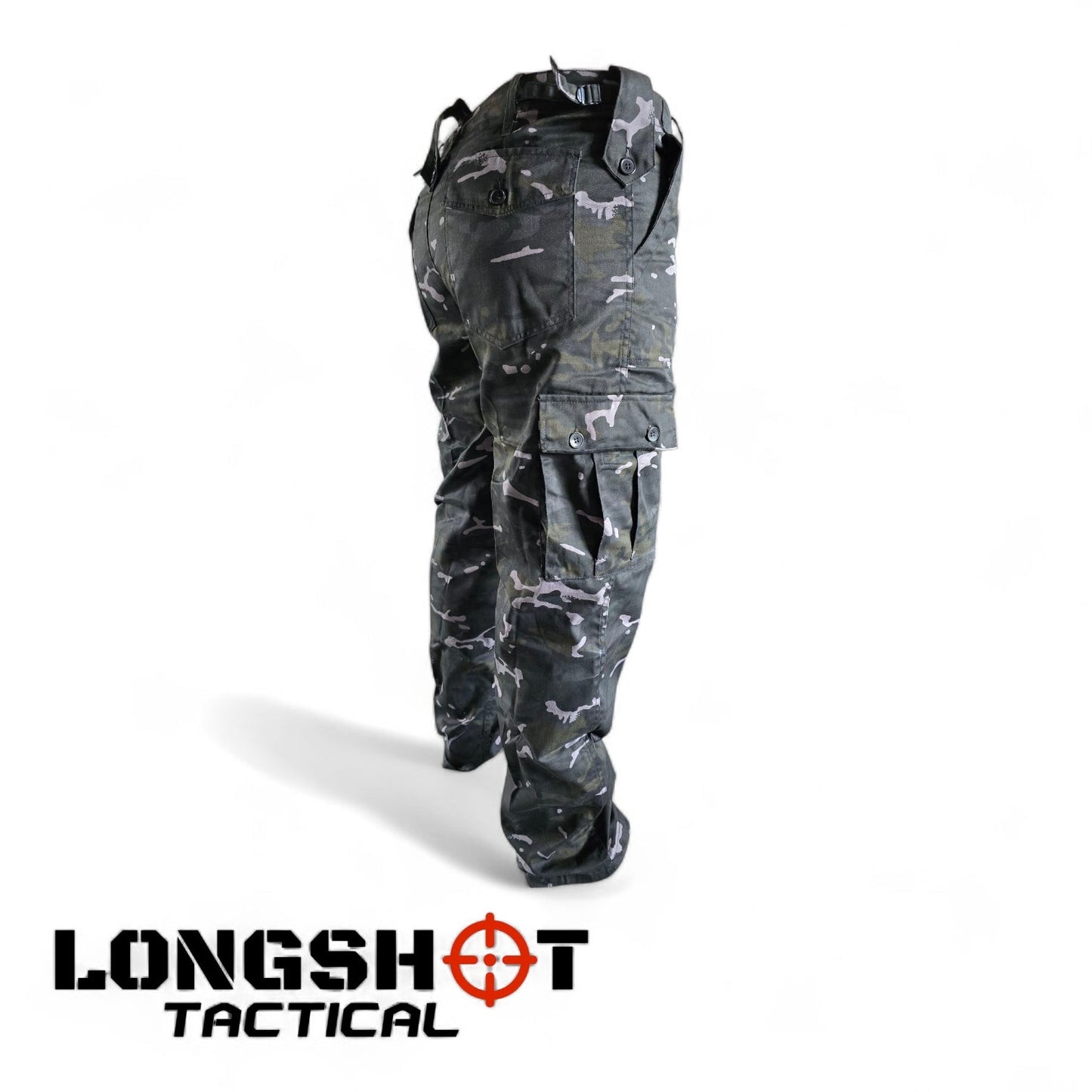 Tactical Combat Trousers – BTP Black Camo - Longshot Tactical