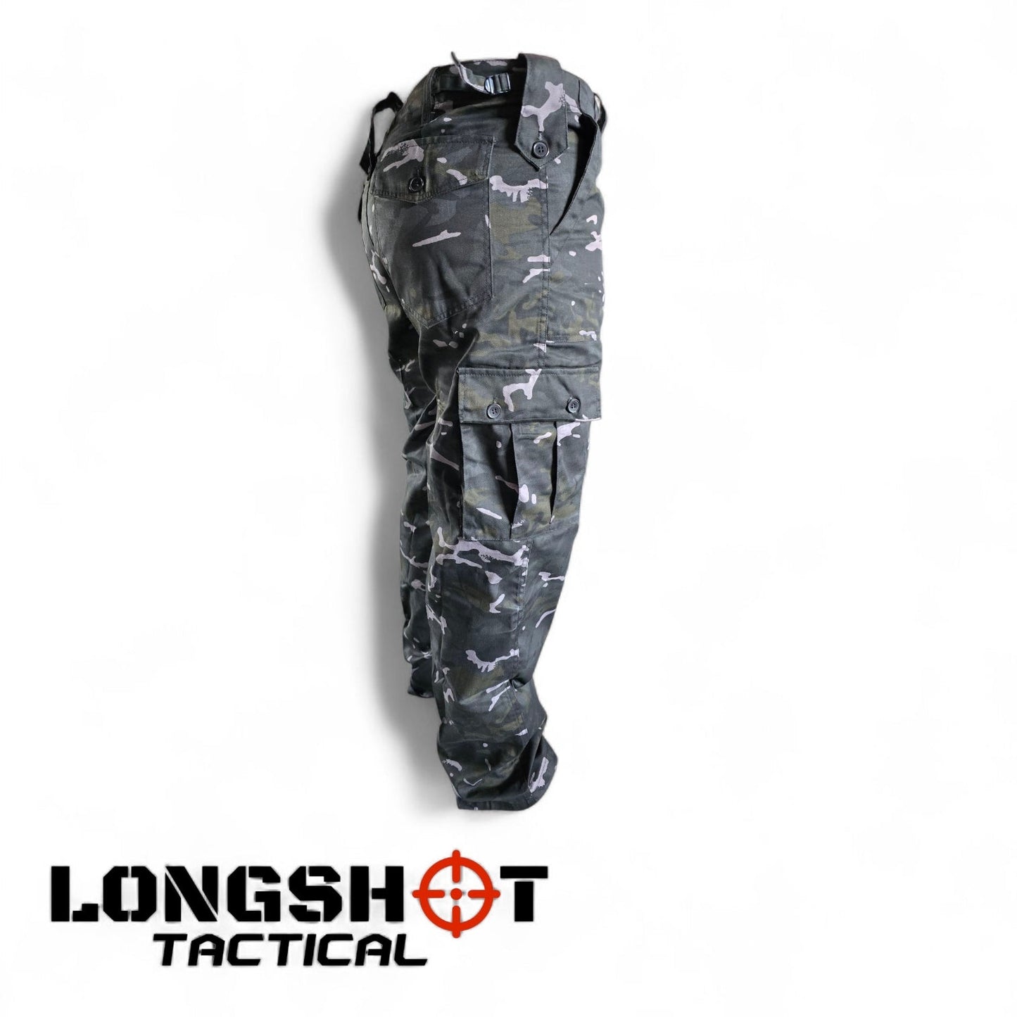 Tactical Combat Trousers – BTP Black Camo - Longshot Tactical