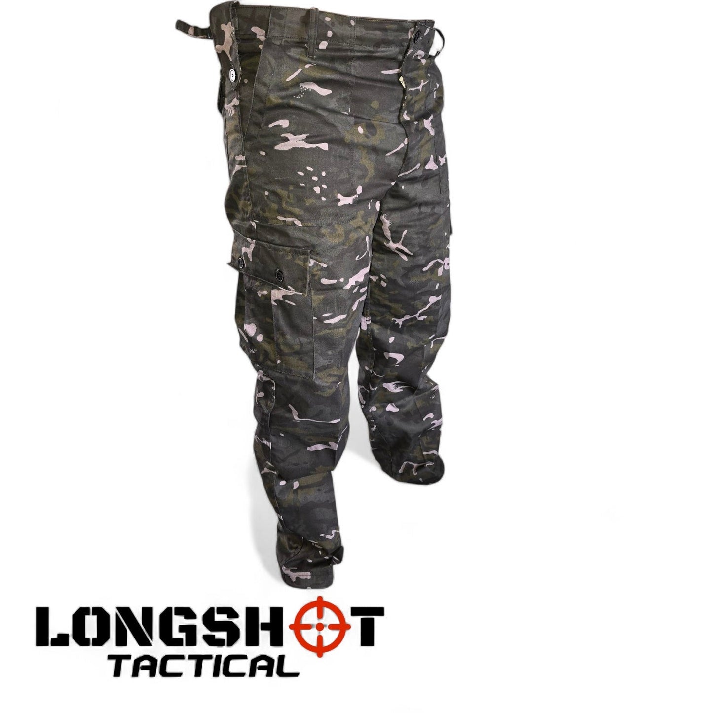 Tactical Combat Trousers – BTP Black Camo - Longshot Tactical