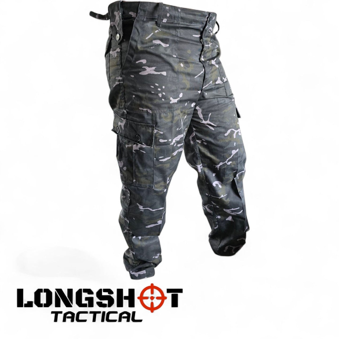Tactical Combat Trousers – BTP Black Camo - Longshot Tactical