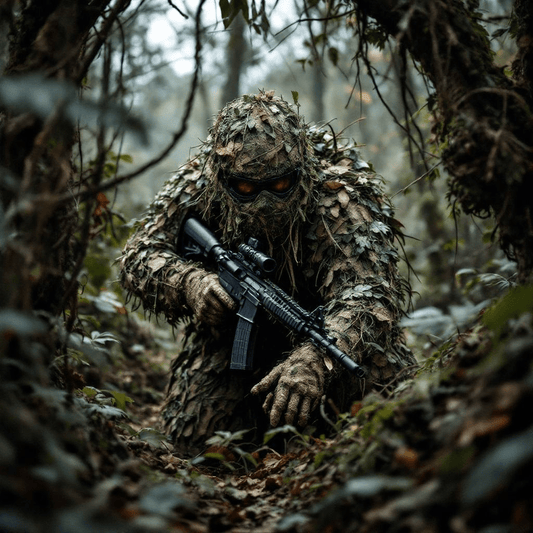 Mastering Camouflage & Concealment in Airsoft: Ghillie Suits, KMCS Systems & Sniper Stealth - Longshot Tactical