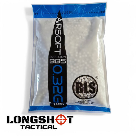 0.32G Airsoft BBs BLS Precision Grade 1kg (White) 0.6mm - Longshot Tactical