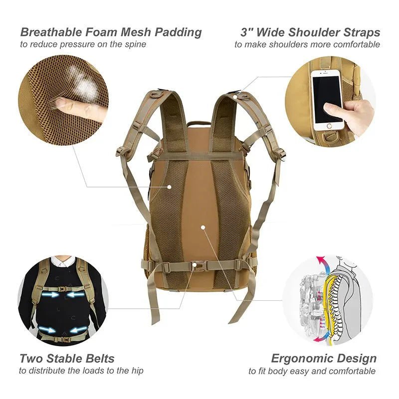 30L Military Style Backpack - Longshot Tactical