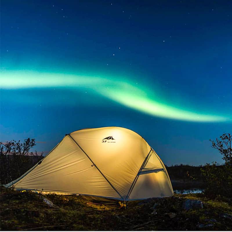 3F UL Gear Floating Cloud 2 Person Tent - Khaki 3 Season - Longshot Tactical