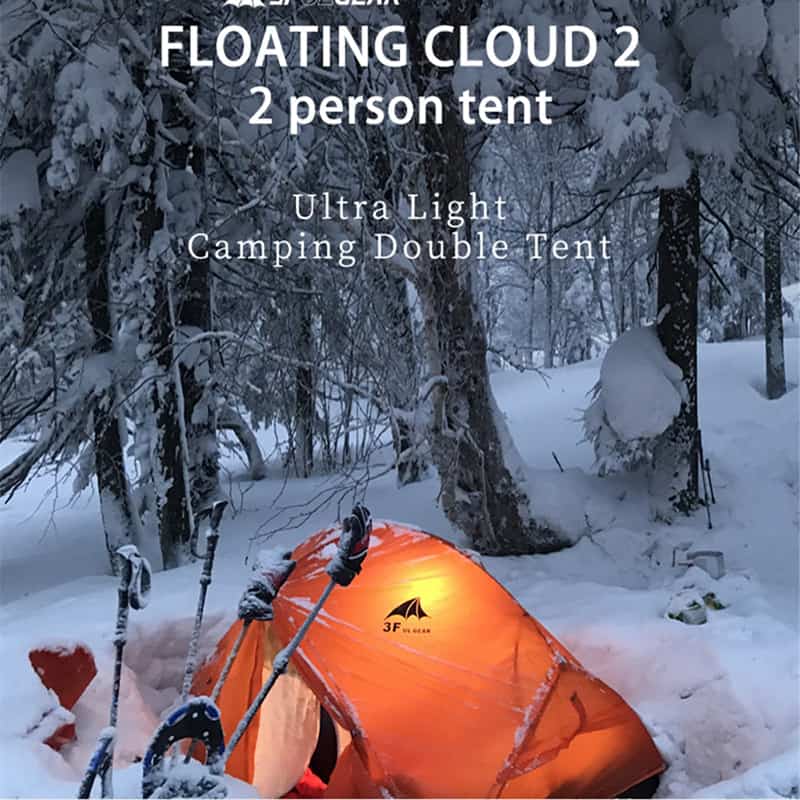 3F UL Gear Floating Cloud 2 Person Tent - Khaki 3 Season - Longshot Tactical