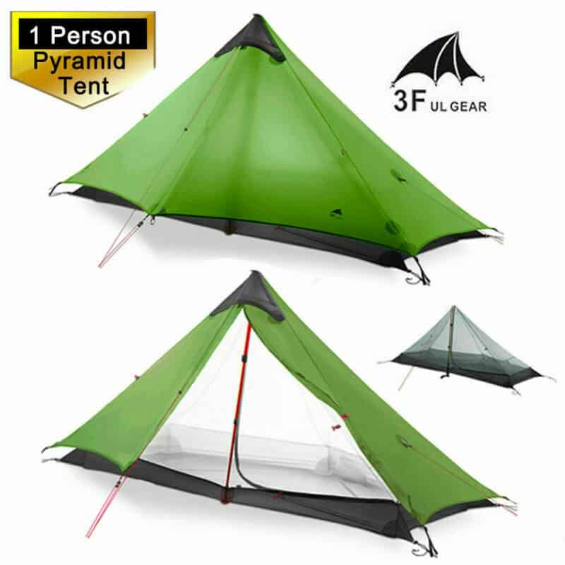 3F UL Gear Lanshan 1 - 4 Season Tent (Green, T Zip) - Longshot Tactical