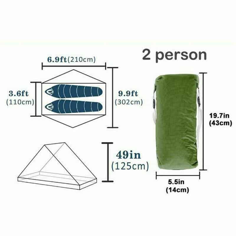 3F UL Gear Lanshan 2 3 - Season Tent - Khaki (T Zip) 2026 Version - Longshot Tactical