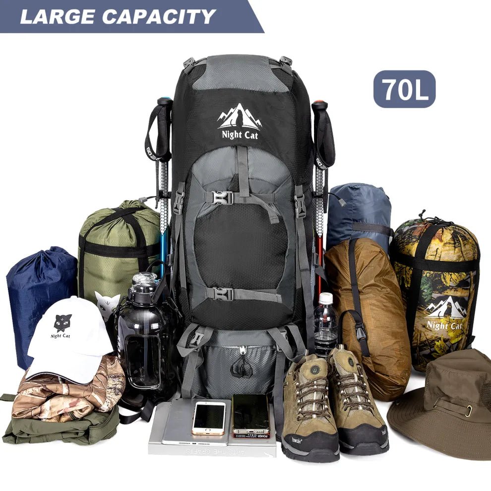 70L Night Cat Hiking Backpack - Longshot Tactical