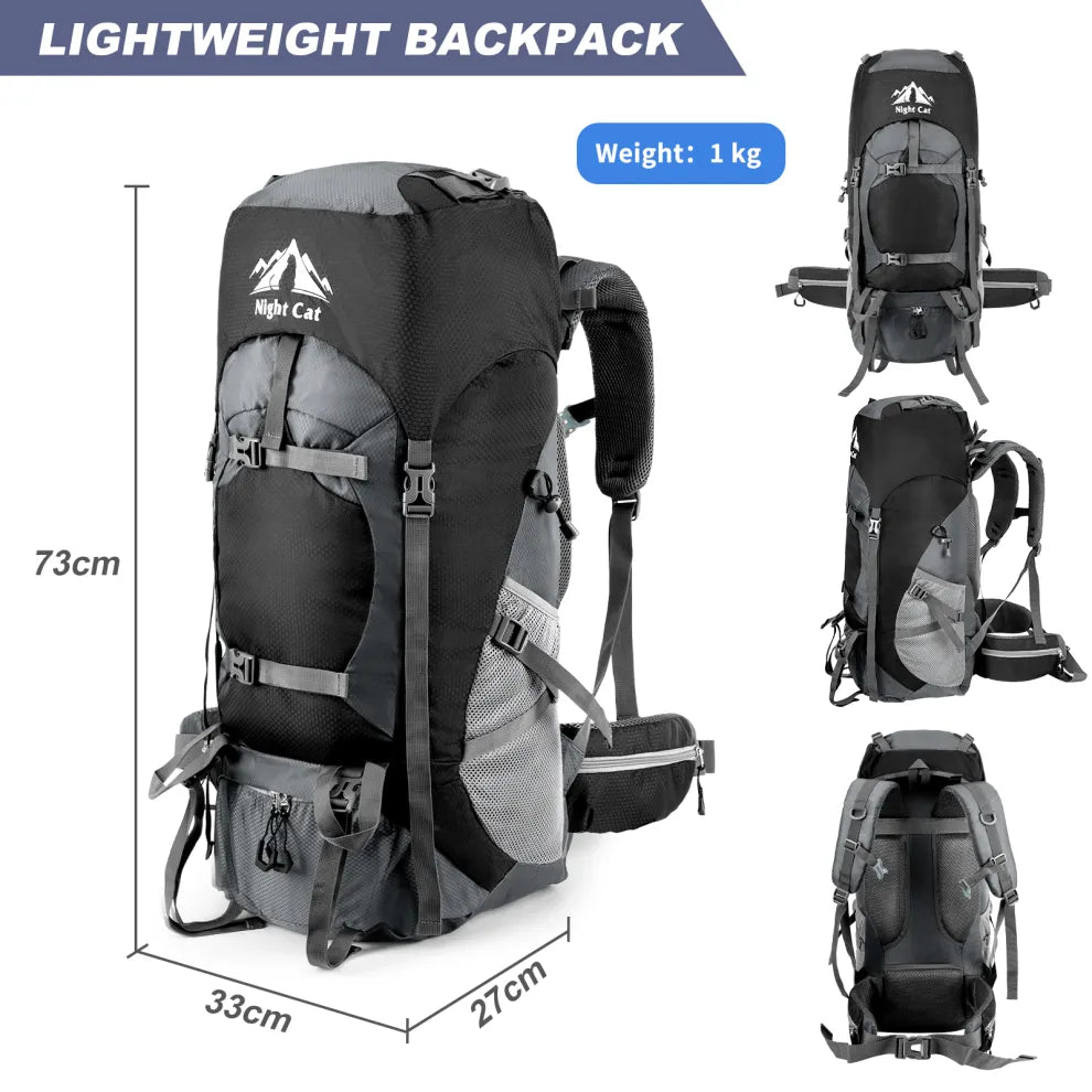 70L Night Cat Hiking Backpack - Longshot Tactical
