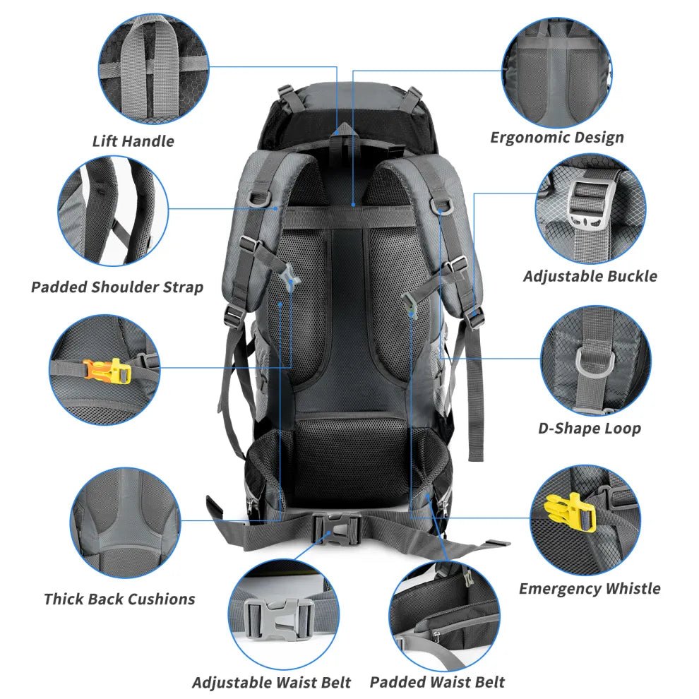 70L Night Cat Hiking Backpack - Longshot Tactical