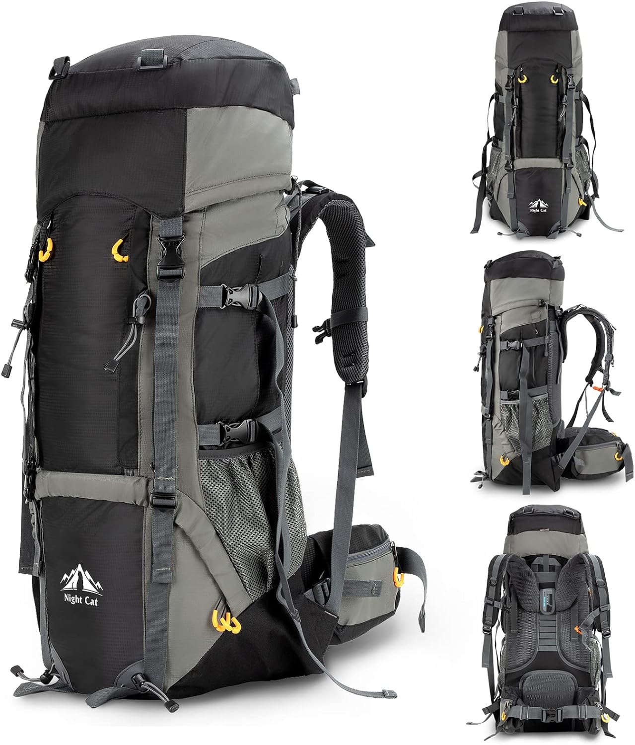 70L Night Cat Hiking Backpack with Internal Frame - Longshot Tactical