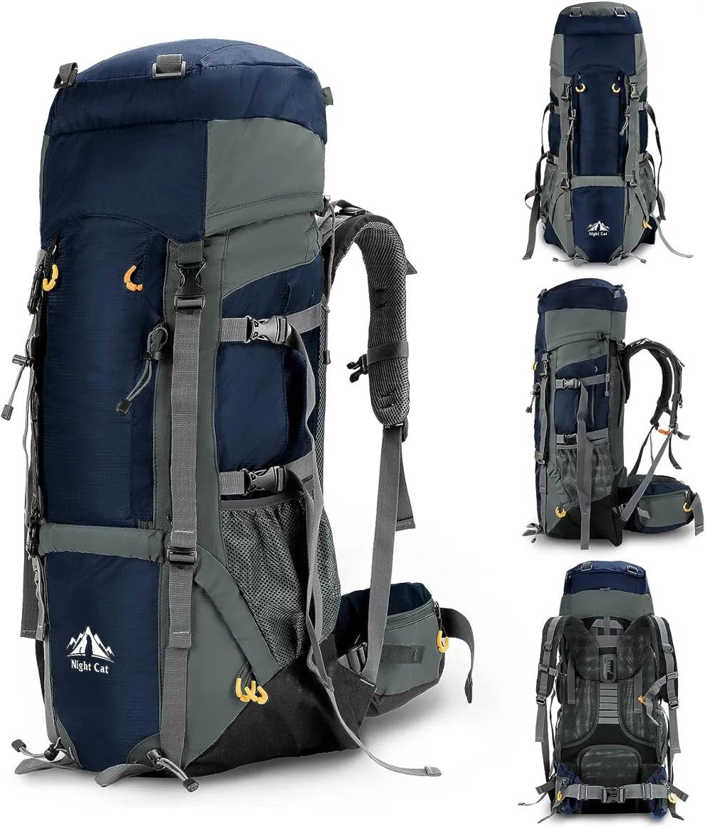 70L Night Cat Hiking Backpack with Internal Frame - Longshot Tactical