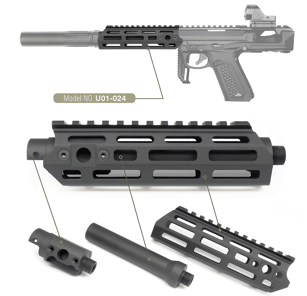 Action Army AAP01 SMG Handguard - Black - Longshot Tactical