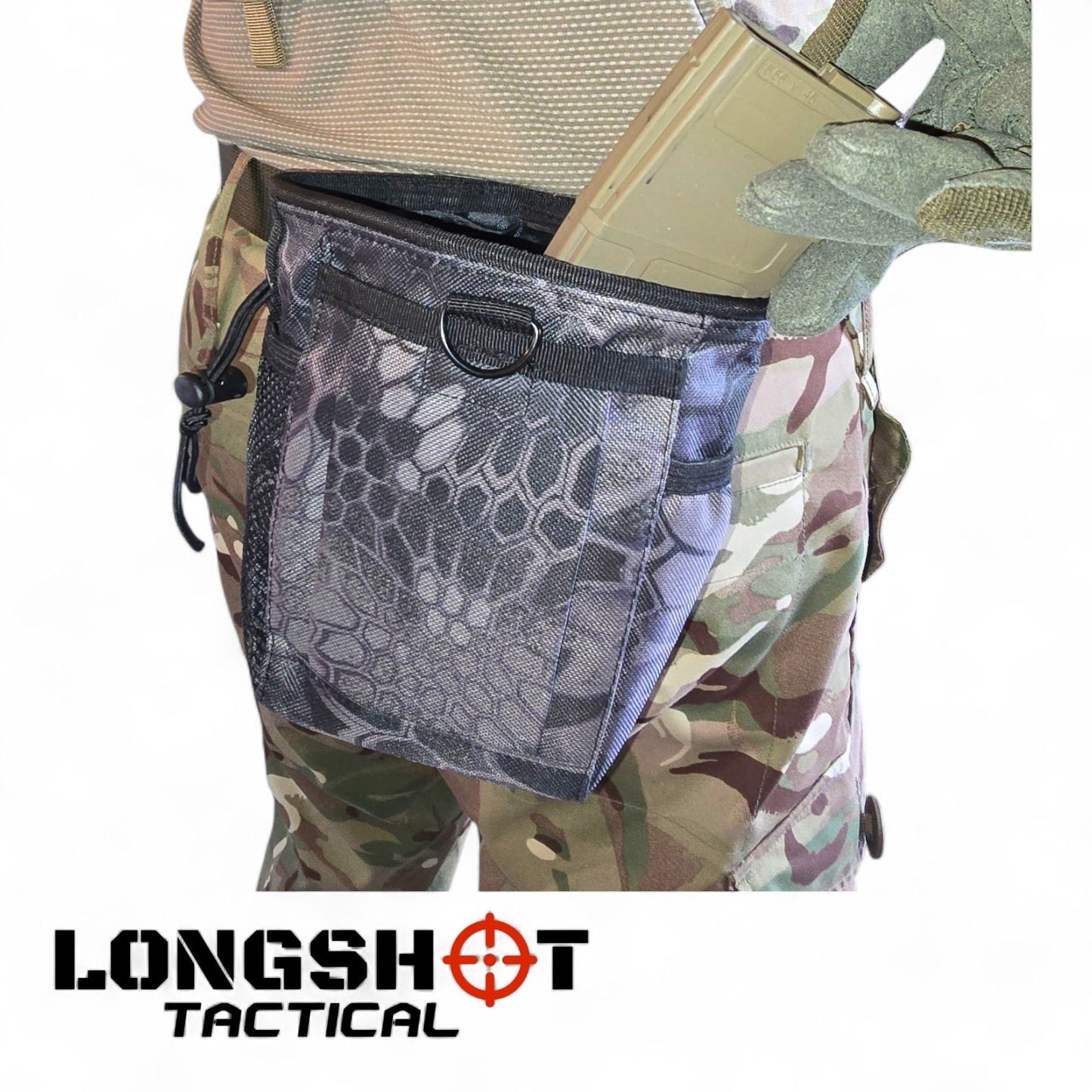 Airsoft Magazine Dump Pouch - Longshot Tactical - Urban Ash Camo - Longshot Tactical