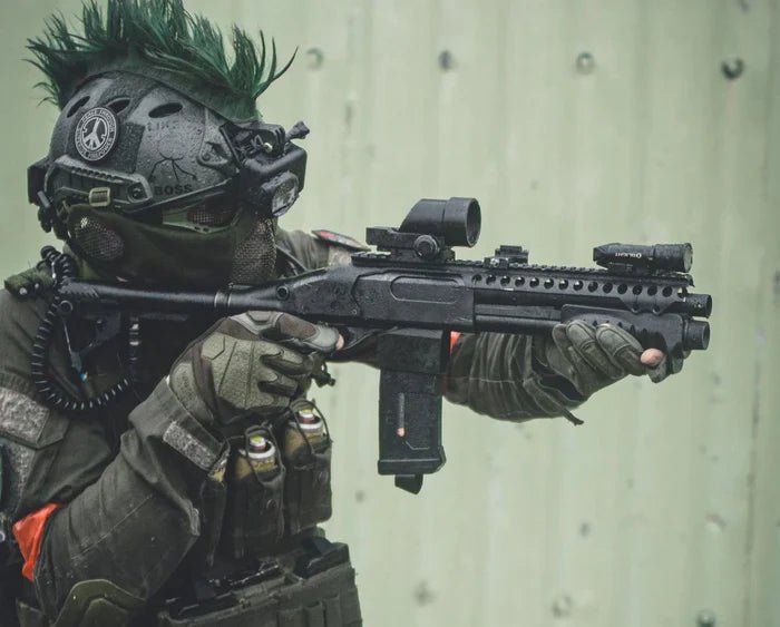 Airtac Shotgun to M4 Magazine Adapter (TM - M870/Breacher/Golden Eagle/Secutor) - Longshot Tactical