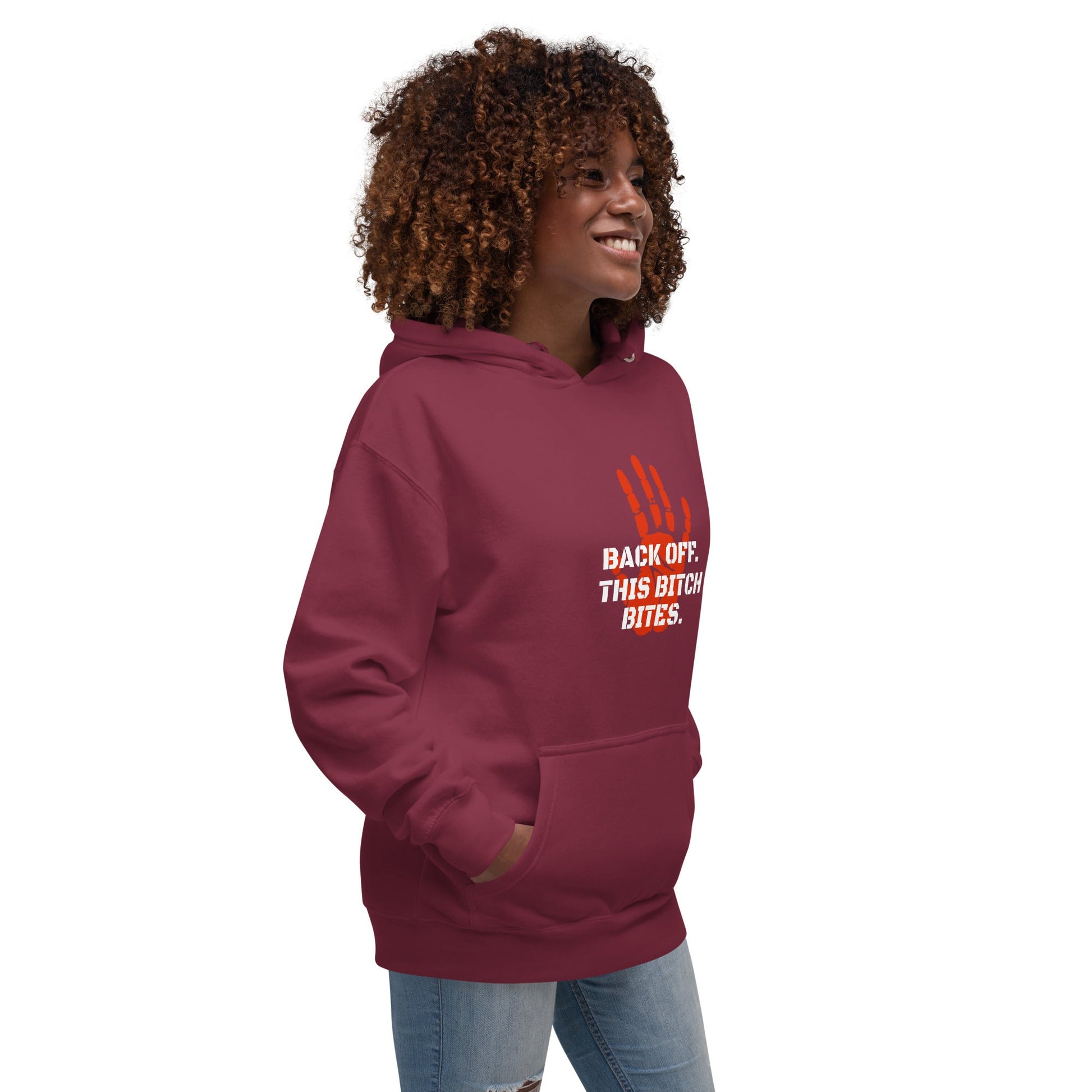 Back off. This bitch bites Hoodie - Longshot Tactical