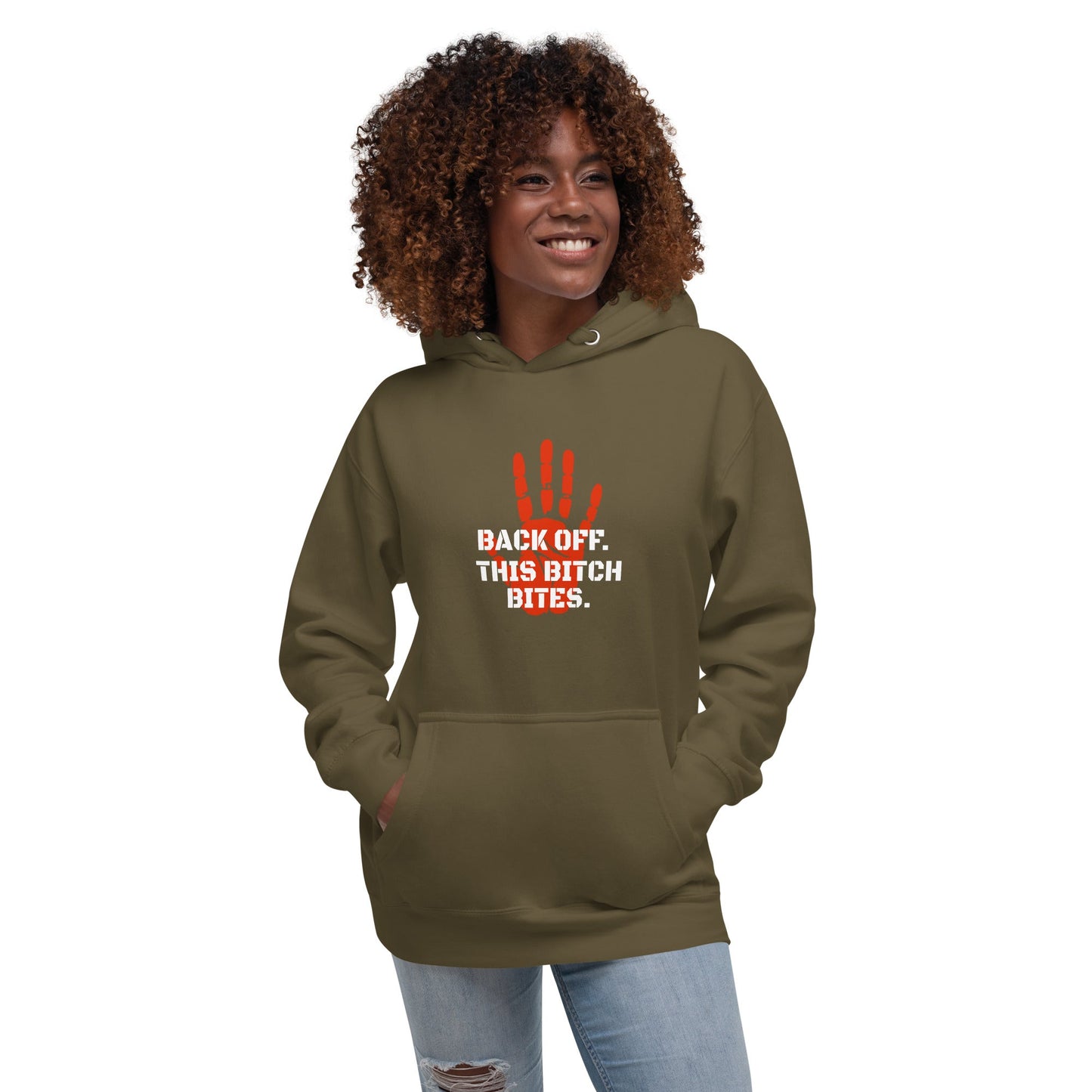 Back off. This bitch bites Hoodie - Longshot Tactical