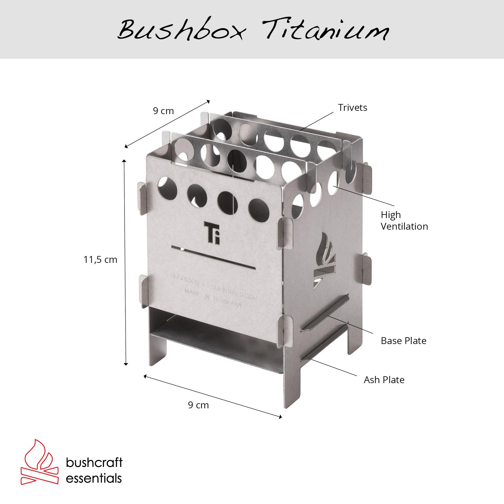 BE Bushbox Titanium Outdoor Pocket Stove - Longshot Tactical