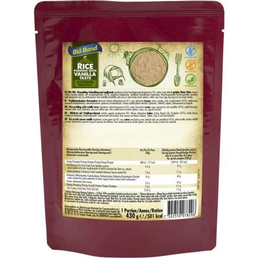 Bla Band Rice Pudding with Vanilla - Longshot Tactical