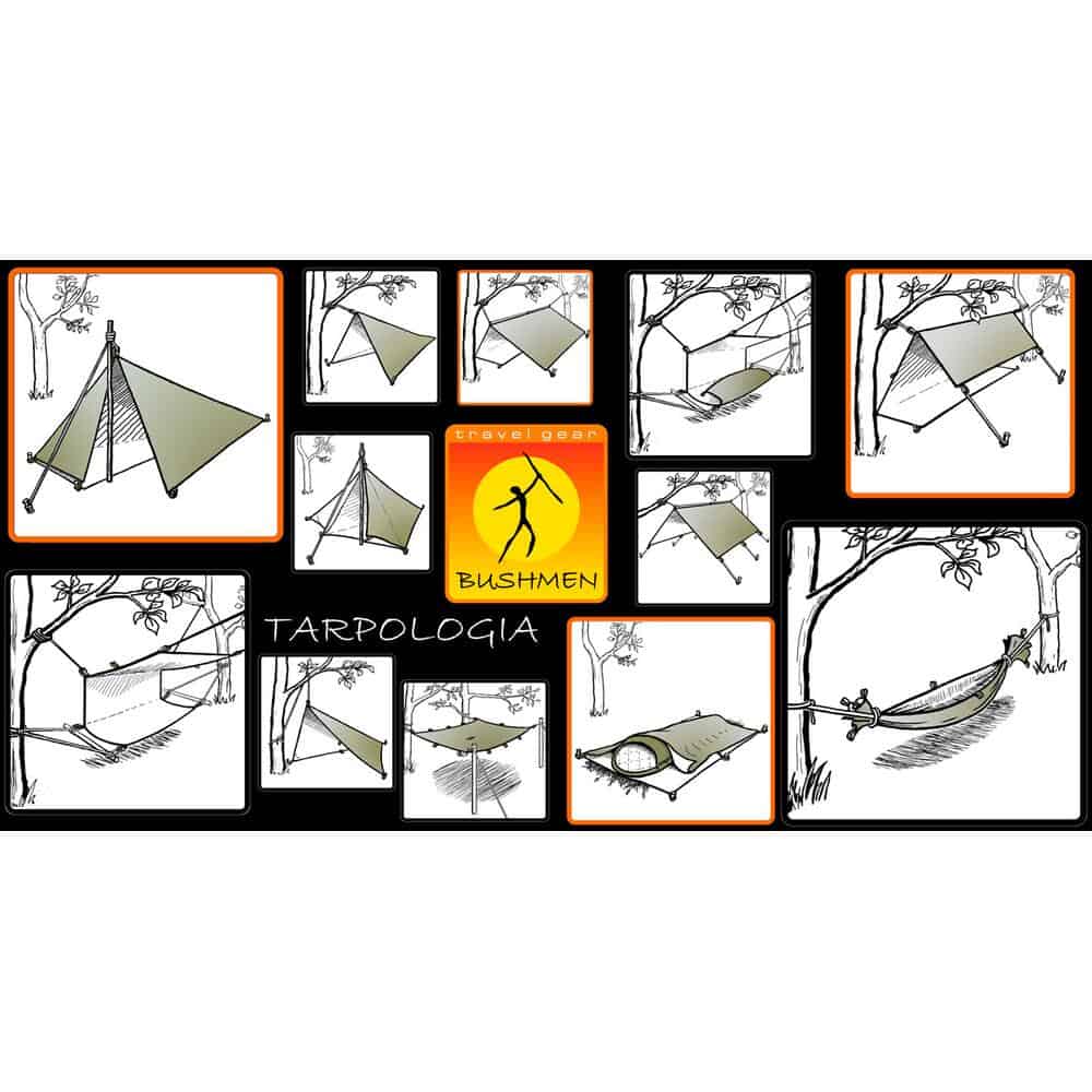 Bushmen Ultralight Tarp 2x3 - Dark Olive - Longshot Tactical