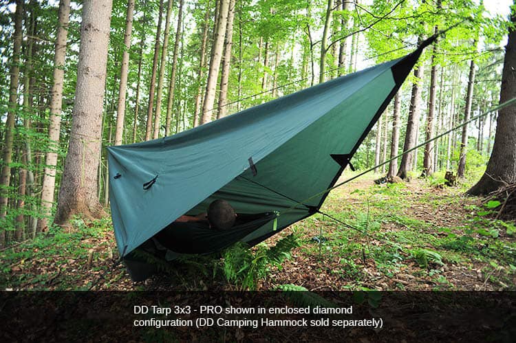 DD Hammocks Tarp 3x3 Pro - Olive Green - Longshot Tactical