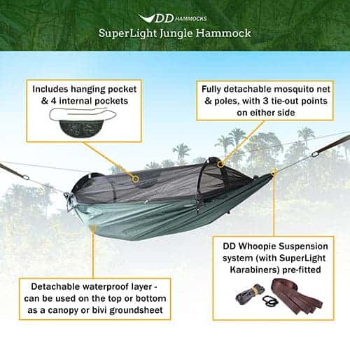 DD SuperLight Jungle Hammock - Longshot Tactical