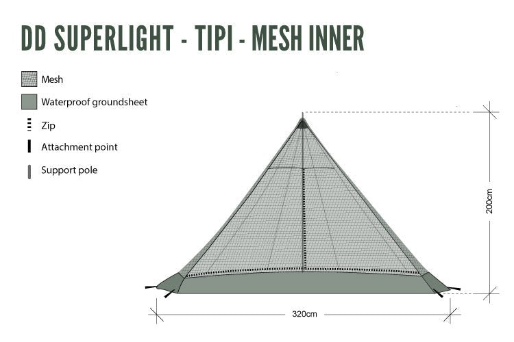 DD SuperLight - Tipi - Mesh Inner - Longshot Tactical