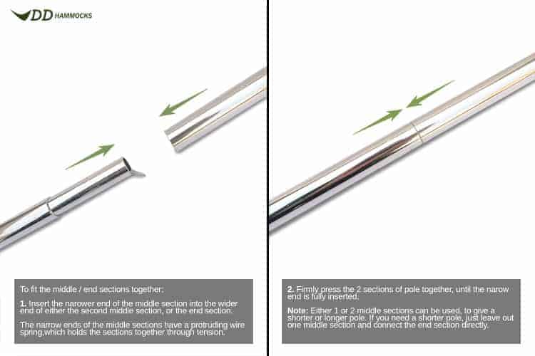 DD Tarp Pole - 2.2m ( 2 poles) - Longshot Tactical