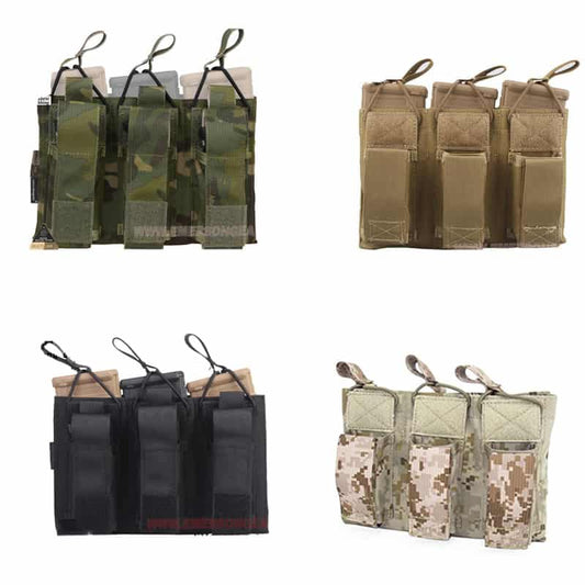 Emerson 5.56 and Pistol Triple Open Top Magazine Pouch - Longshot Tactical