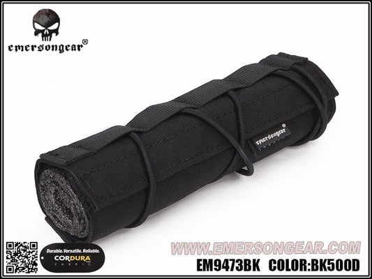 Emerson Gear Airsoft Suppressor Cover (18cm) - Black - Longshot Tactical