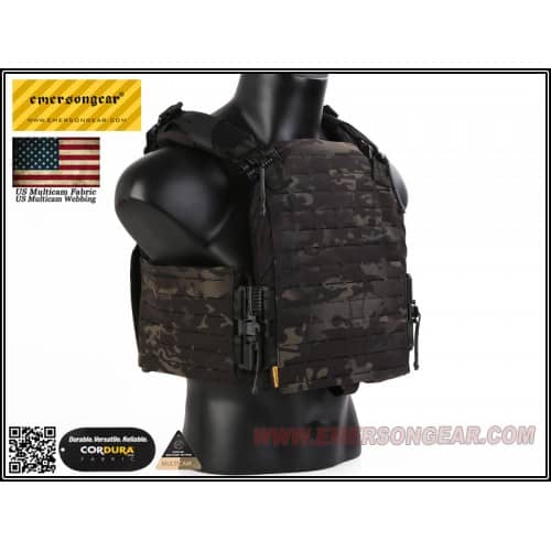 Emerson Gear FS Style Strandhogg Plate Carrier - Multicam Black - Longshot Tactical