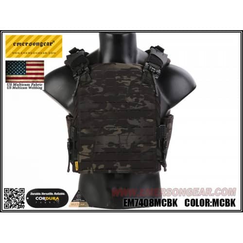 Emerson Gear FS Style Strandhogg Plate Carrier - Multicam Black - Longshot Tactical