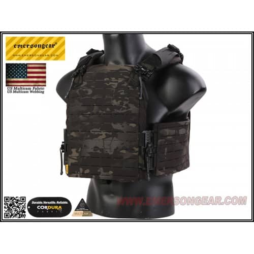 Emerson Gear FS Style Strandhogg Plate Carrier - Multicam Black - Longshot Tactical