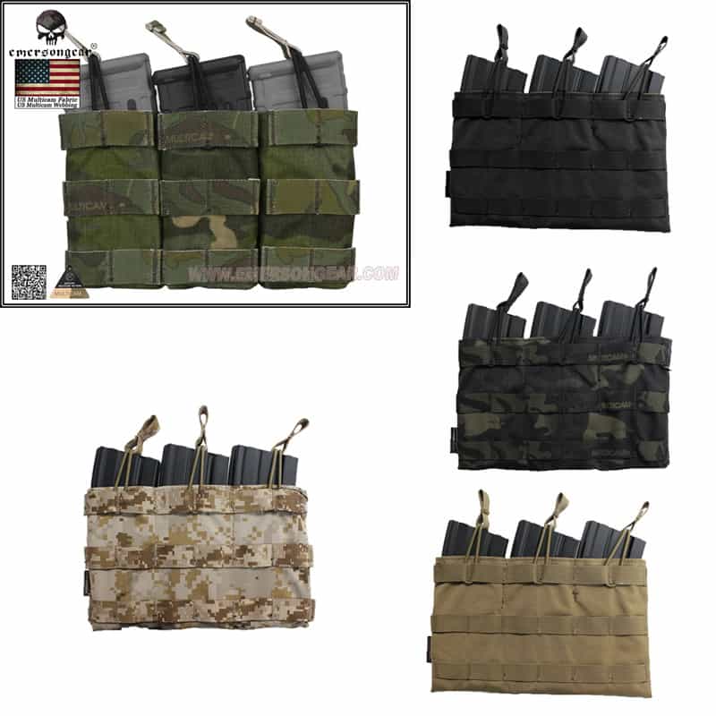 Emerson Triple 5.56 Open Top Magazine Pouch - Longshot Tactical